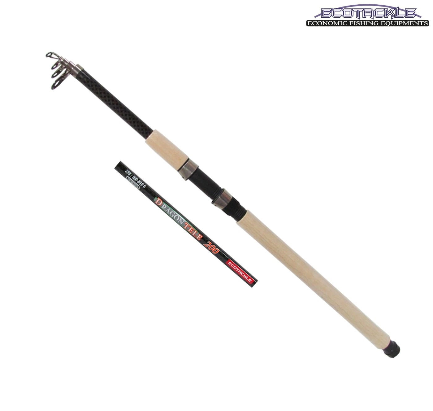 Ecotackle Dragon Tele 100-200G Mix Karbon Teleskopik Olta Kamışı - Görsel 2