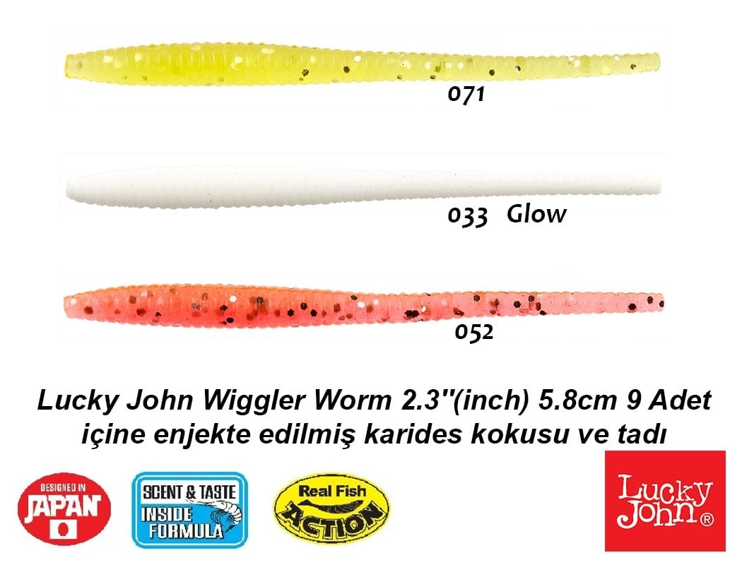 Lucky John Wiggler Worm 2.3'' (5.8cm) 9 Adet - Görsel 3