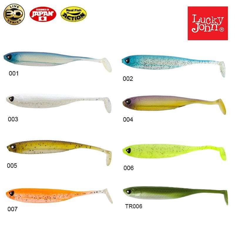 Lucky John Makora 3D Shad Tail 5'' (12.7 cm) 4P Silikon Yem - Görsel 3