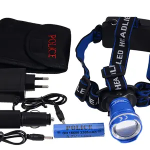 Police PS-1824 12/220V Zoomlu Şarjlı Kafa Feneri