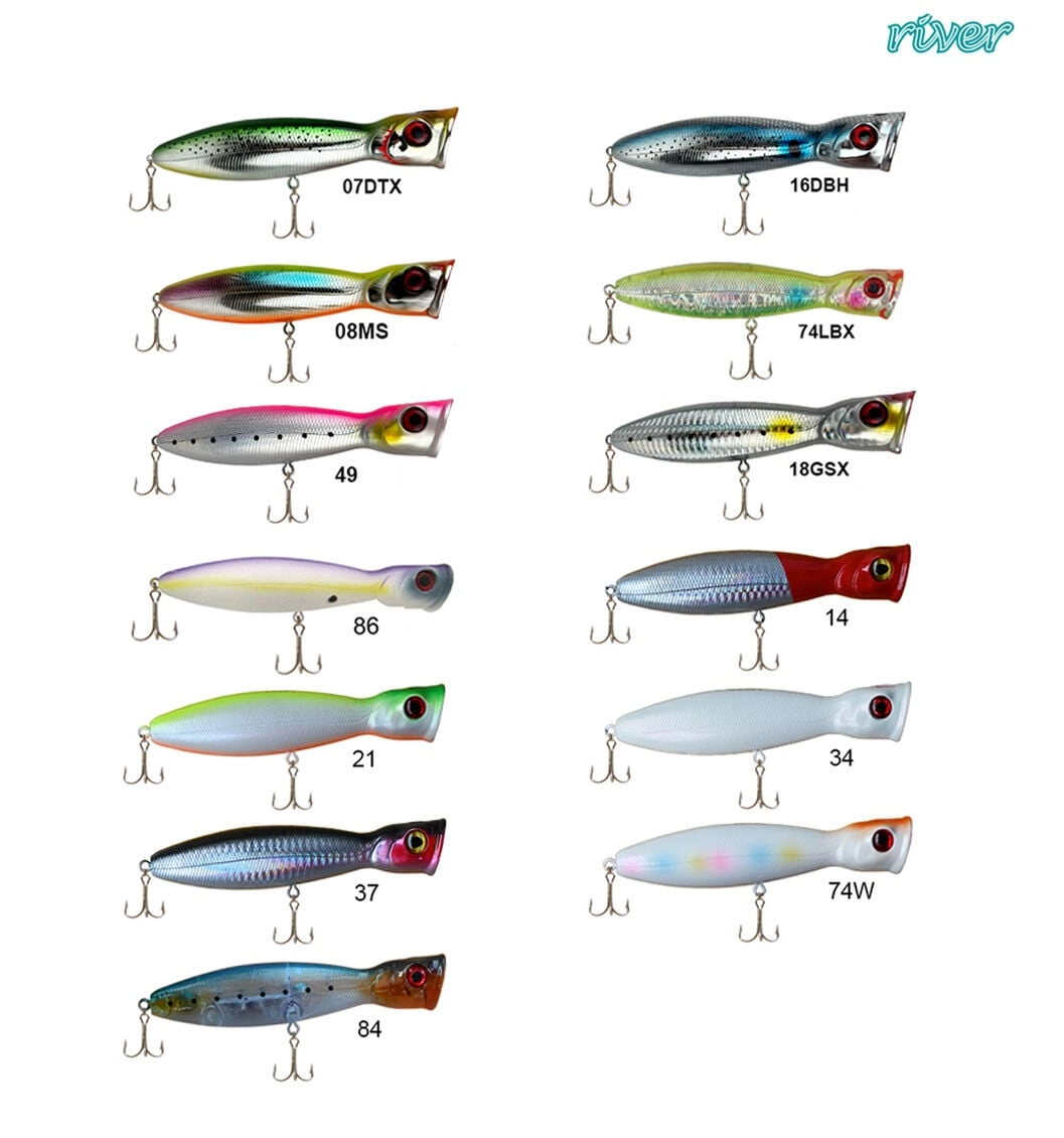 River Bighead Pop 130 13 cm 36 gr Popper Maket Balık - Görsel 2
