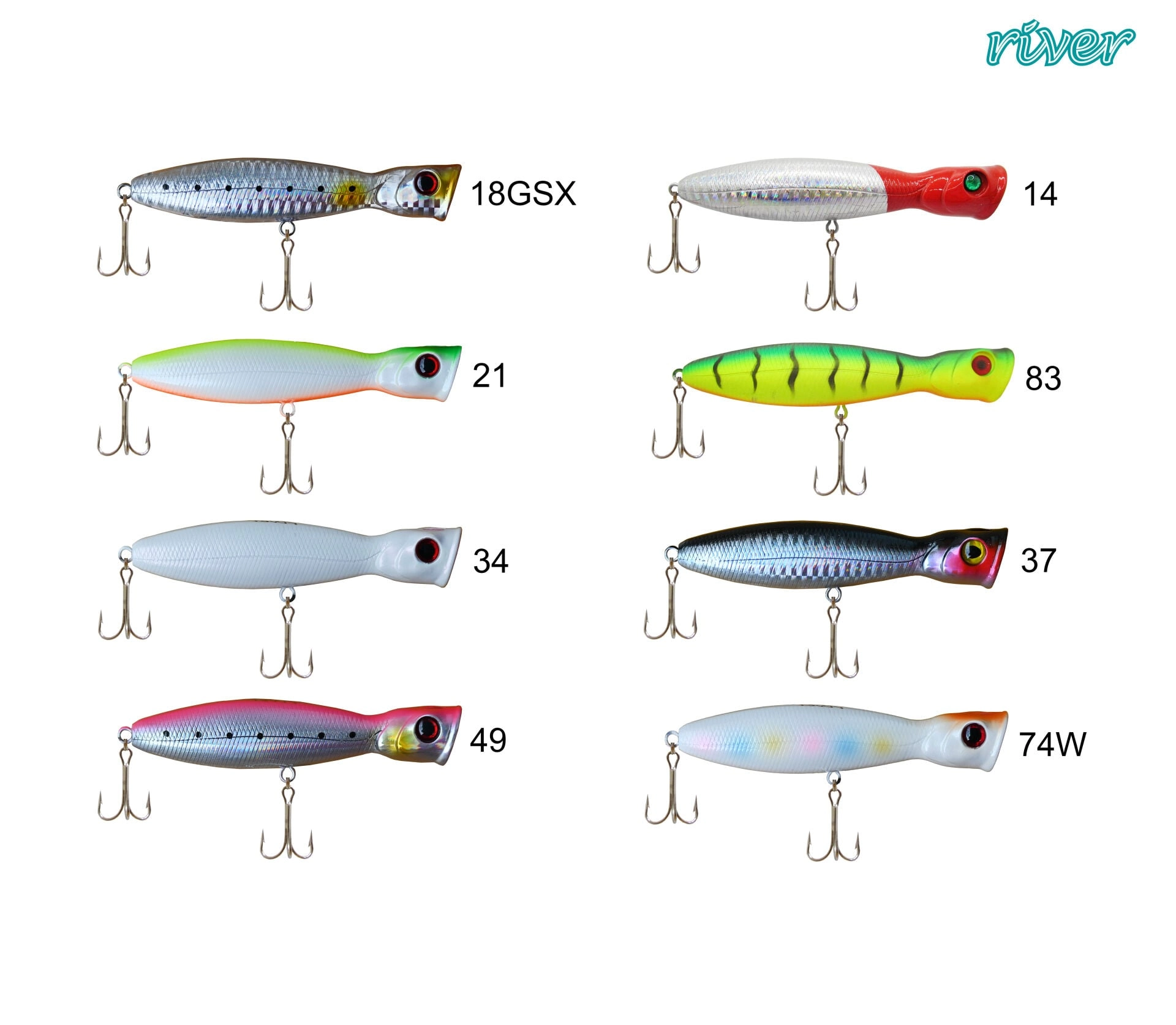 River Bighead Pop 100 10 cm 17 gr Popper Maket Balık - Görsel 2